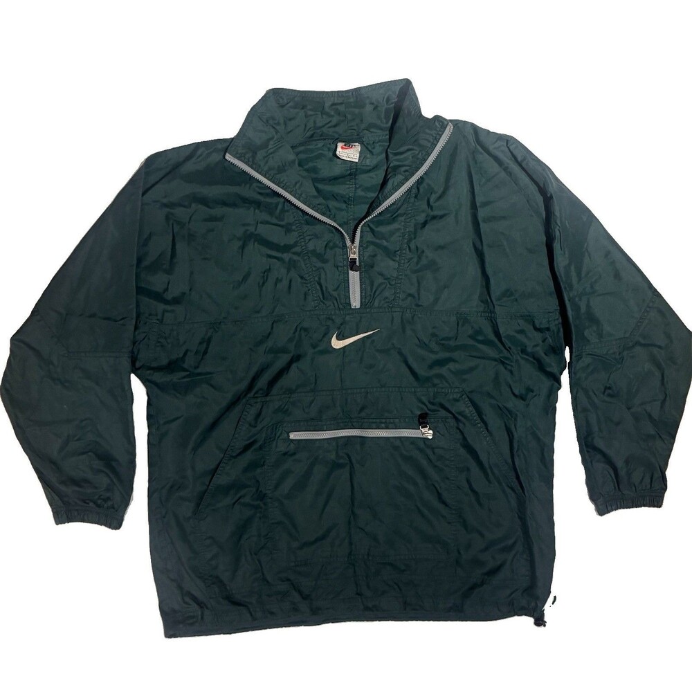 Nike Center Swoosh Mens L  Anorak Windbreaker Pullover VTG 90s Retro Softshell